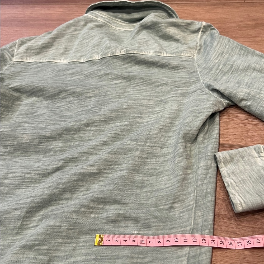 Peruvian Connection Sage Green Button-Up Shirt Lagos Dress Size Small Cotton - Picture 13 of 13